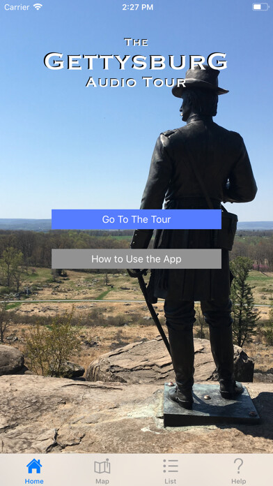 Emulate iPhone app Gettysburg Audio Tour using MyAndroid