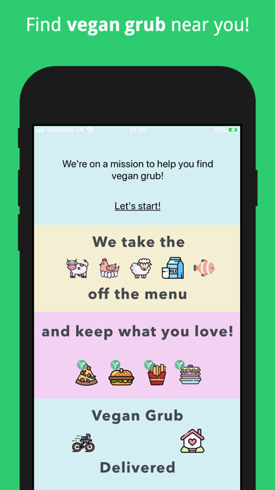 Emulate iPhone app Get Vegan Grub using MyAndroid Emulate iPhone app Get Vegan Grub using MyAndroid