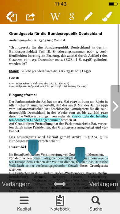 Emulate iPhone app GG - Deutsches Grundgesetz using MyAndroid Emulate iPhone app GG - Deutsches Grundgesetz using MyAndroid
