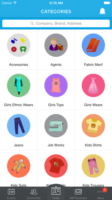 Emulate iPhone app GGMA - Garments, Textiles and Apparels using MyAndroid