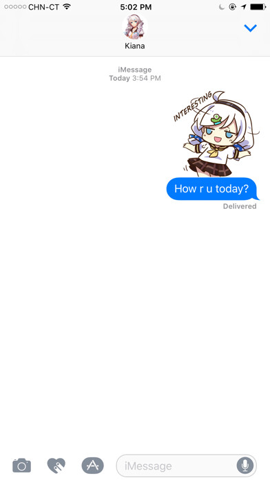 Emulate iPhone app GGZ: Stickers using MyAndroid