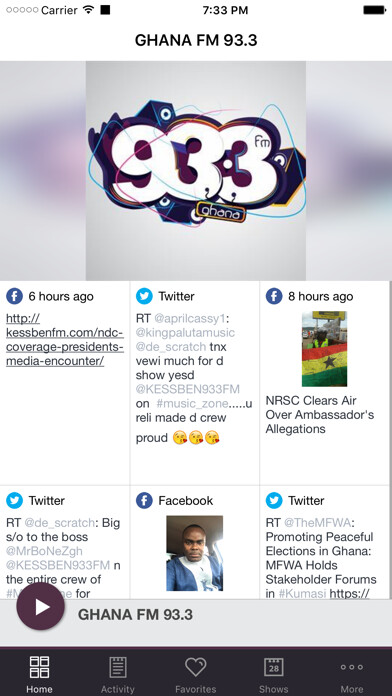 Emulate iPhone app GHANA FM 93.3 using MyAndroid Emulate iPhone app GHANA FM 93.3 using MyAndroid