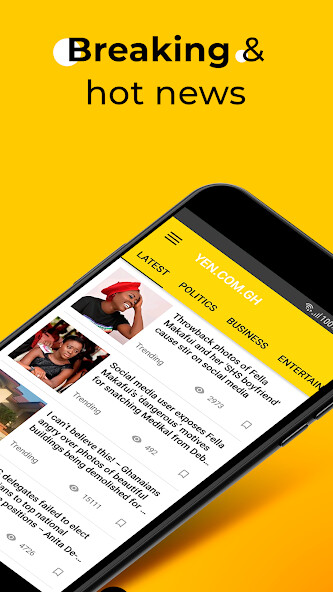 Run android online APK Ghana News: YEN Breaking  Trending News App from MyAndroid or emulate Ghana News: YEN Breaking  Trending News App using MyAndroid