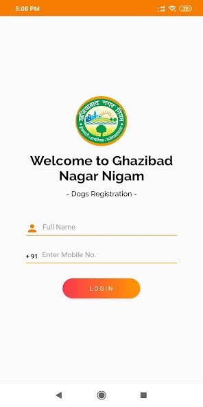Run android online APK Ghaziabad Nagar Nigam Pet Registration from MyAndroid or emulate Ghaziabad Nagar Nigam Pet Registration using MyAndroid
