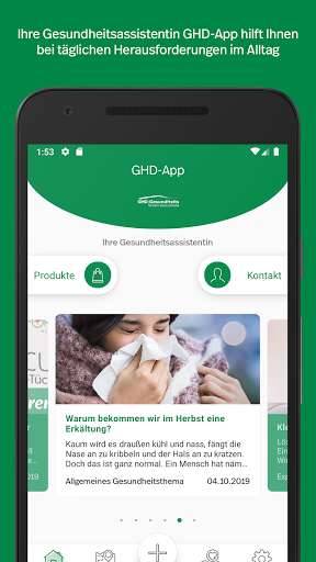 Run android online APK GHD-App - Gesundheitsassistentin from MyAndroid or emulate GHD-App - Gesundheitsassistentin using MyAndroid