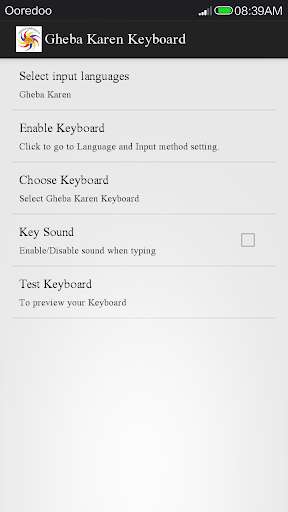 Emulate Android APK Gheba Karen Keyboard
