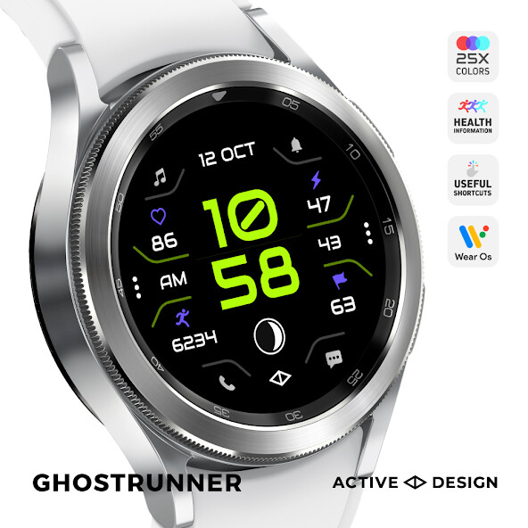 Run android online APK Ghostrunner: Watch Face from MyAndroid or emulate Ghostrunner: Watch Face using MyAndroid