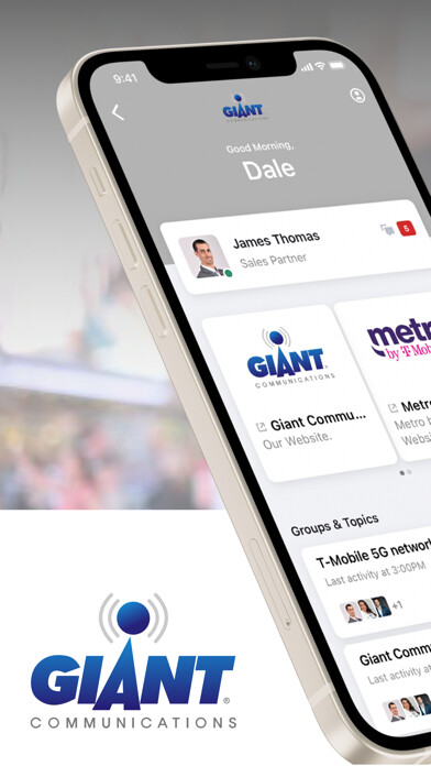 Emulate iPhone app Giant Communications Group using MyAndroid