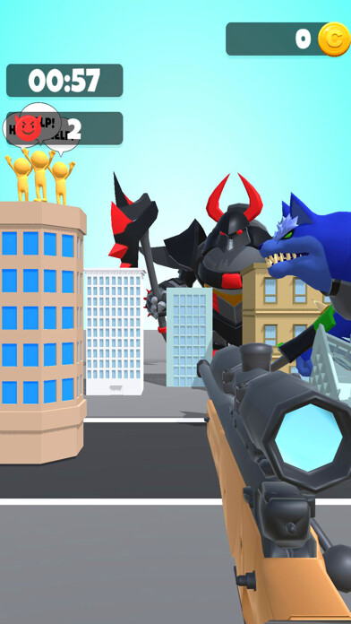 Emulate iPhone app Giant Sniper: Monster Hunter using MyAndroid
