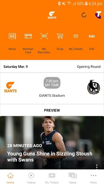 Emulate iPhone app GIANTS Official App using MyAndroid Emulate iPhone app GIANTS Official App using MyAndroid