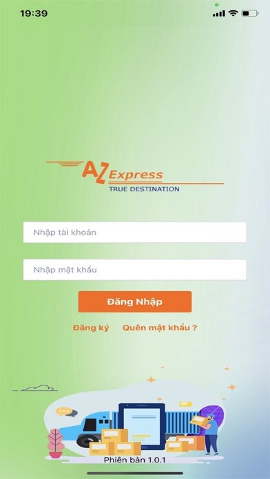 Emulate iPhone app Giao nhận - Azexpress using MyAndroid