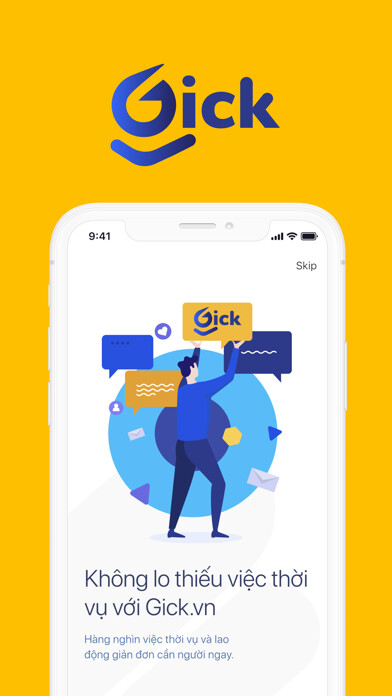 Emulate iPhone app Gick - Việc Làm Lương Liền using MyAndroid