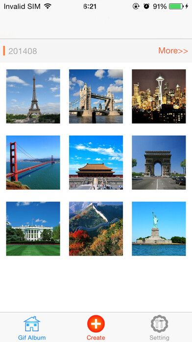 Emulate iPhone app Gifer using MyAndroid