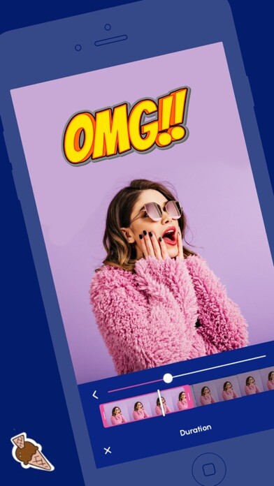 Emulate iPhone app Gifex- Gif Creator, Gif Maker using MyAndroid