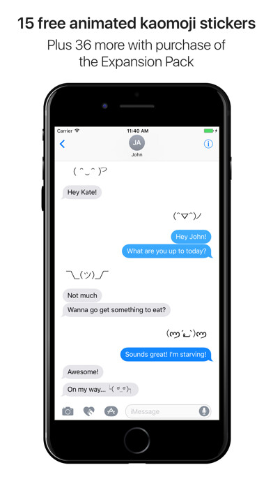 Emulate iPhone app Gificons - Animated Kaomoji Stickers for iMessage using MyAndroid Emulate iPhone app Gificons - Animated Kaomoji Stickers for iMessage using MyAndroid