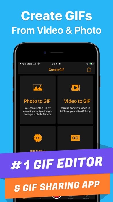 Emulate iPhone app GIF Maker - Make Video to GIFs using MyAndroid