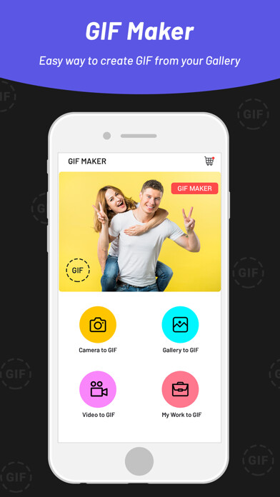 Emulate iPhone app GIF Maker : Meme GIF Creator using MyAndroid