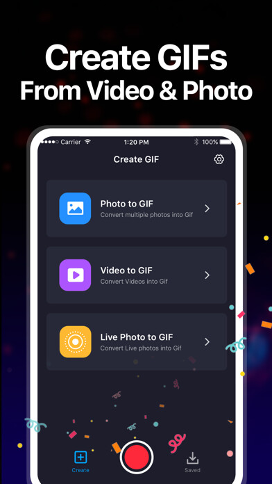 Emulate iPhone app GIF Maker: Video To Gifs using MyAndroid