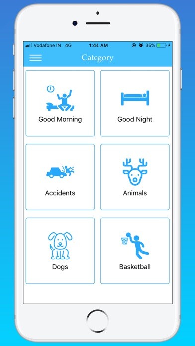 Emulate iPhone app GIF Master Collection using MyAndroid