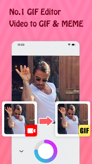 Emulate iPhone app GIF Meme Maker Text on Giphy using MyAndroid