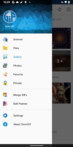 Run android online APK GIF player/editor - OmniGIF from MyAndroid or emulate GIF player/editor - OmniGIF using MyAndroid