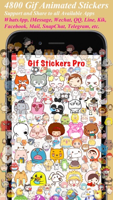 Emulate iPhone app Gif Stickers Pro -4800 Gif Animated Stickers Pack using MyAndroid