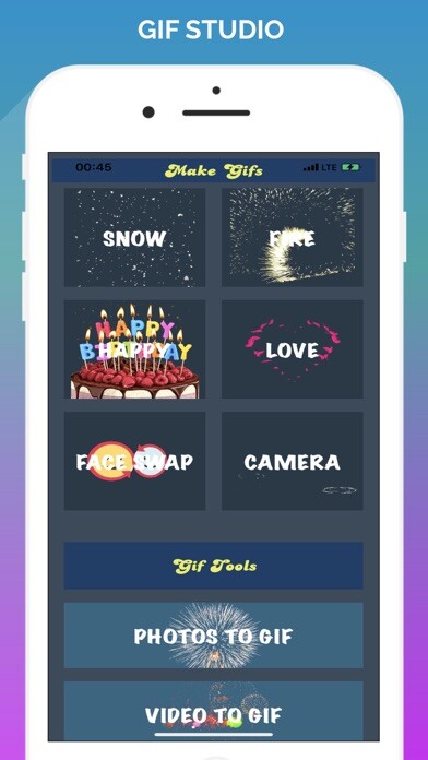 Emulate iPhone app Gif Studio: Photo Video to Gif using MyAndroid
