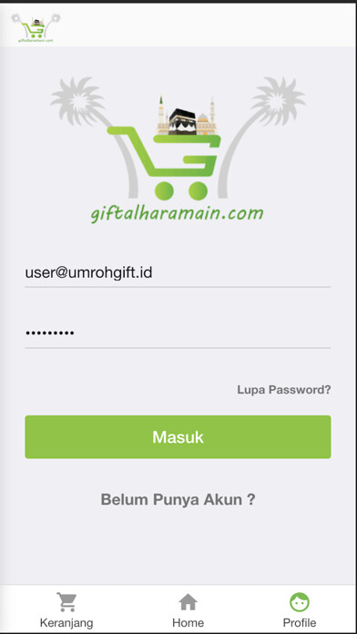 Emulate iPhone app Gift Alharamain using MyAndroid