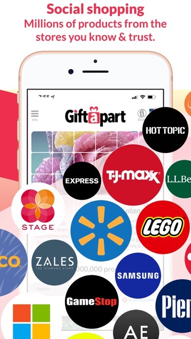 Emulate iPhone app Giftapart: Chat Shop Gift Plan using MyAndroid