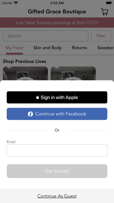 Emulate iPhone app Gifted Grace Boutique using MyAndroid Emulate iPhone app Gifted Grace Boutique using MyAndroid