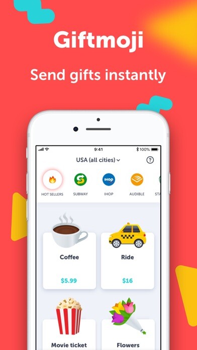 Emulate iPhone app Giftmoji - instant gifts using MyAndroid