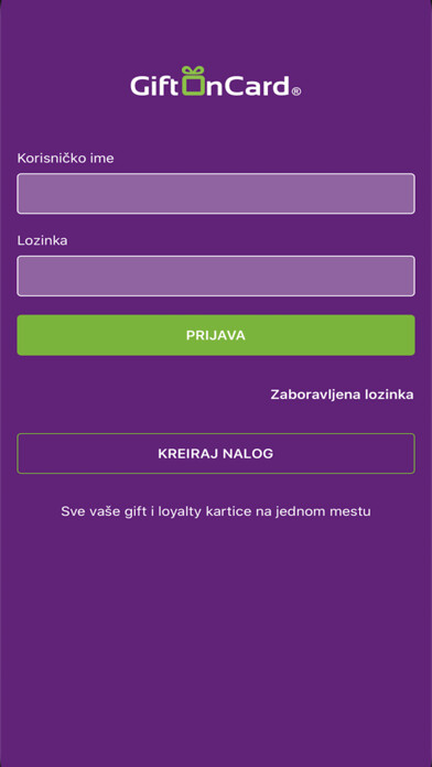 Emulate iPhone app GiftOnCard Wallet using MyAndroid