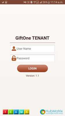 Emulate Android APK GiftOne Tenant