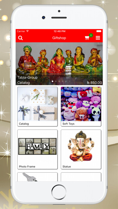 Emulate iPhone app Giftshop Ahmedabad using MyAndroid