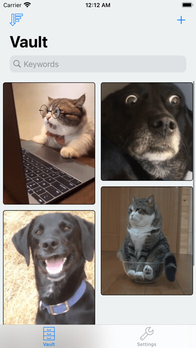 Emulate iPhone app GIF Vault using MyAndroid Emulate iPhone app GIF Vault using MyAndroid