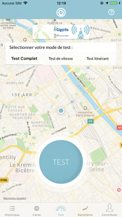 Emulate iPhone app Gigalis (Pays de la Loire) using MyAndroid