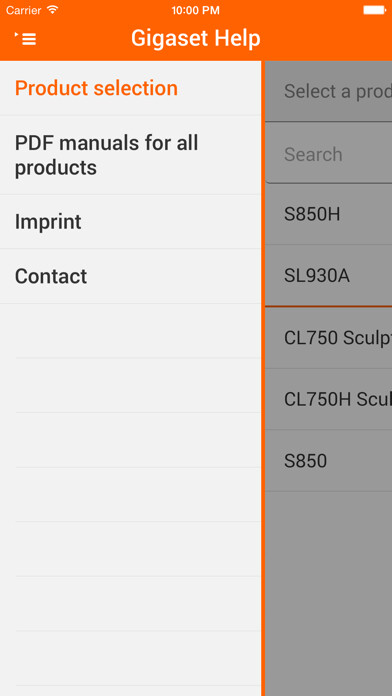 Emulate iPhone app Gigaset Help using MyAndroid