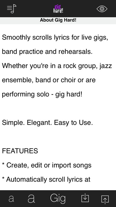 Emulate iPhone app Gig Hard! Setlists for Bands using MyAndroid Emulate iPhone app Gig Hard! Setlists for Bands using MyAndroid