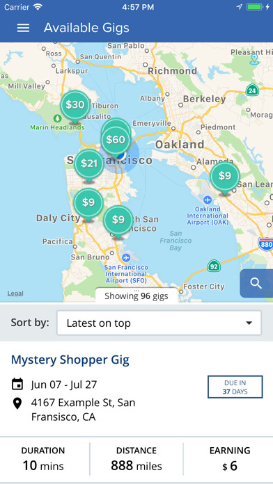 Emulate iPhone app Gigwalk Enterprise using MyAndroid