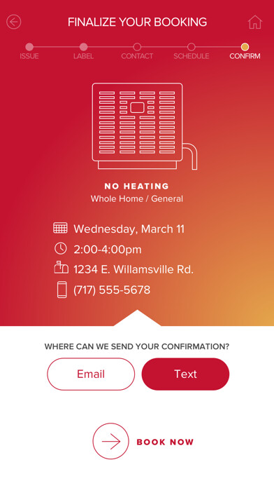 Emulate iPhone app Gilman HVAC and Plumbing using MyAndroid