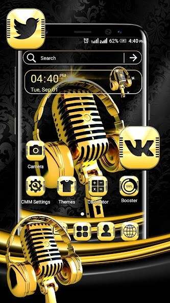 Run android online APK Gilt Music Launcher Theme from MyAndroid or emulate Gilt Music Launcher Theme using MyAndroid