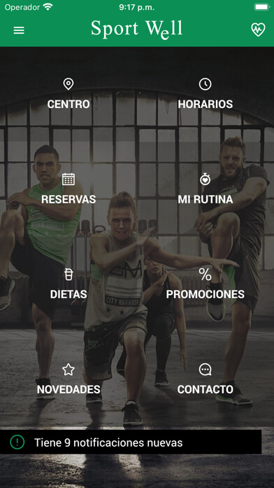 Emulate iPhone app Gimnasio Sport Well using MyAndroid Emulate iPhone app Gimnasio Sport Well using MyAndroid