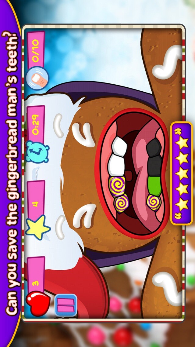 Emulate iPhone app Gingerbread Man Dentist using MyAndroid