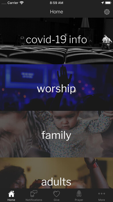 Emulate iPhone app Ginghamsburg Church using MyAndroid