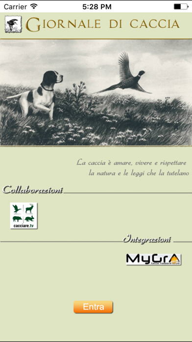 Emulate iPhone app Giornale di caccia using MyAndroid Emulate iPhone app Giornale di caccia using MyAndroid