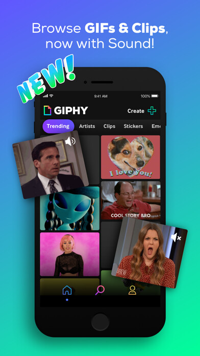 Emulate iPhone app GIPHY: The GIF Search Engine using MyAndroid