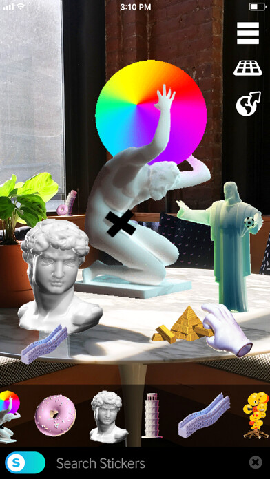 Emulate iPhone app GIPHY World: AR GIF Stickers using MyAndroid