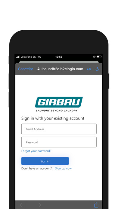 Emulate iPhone app Girbau WIFI Setup using MyAndroid