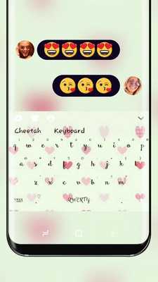 Emulate Android APK Girl Keyboard Red Lovely Hearts