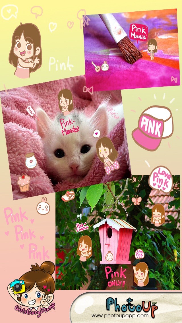 Emulate iPhone app GirlsGang Stamp by PhotoUp - cute girl doodle stamps for decorate photos using MyAndroid Emulate iPhone app GirlsGang Stamp by PhotoUp - cute girl doodle stamps for decorate photos using MyAndroid